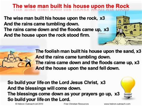 wise man built  house   rock chorus hebron outreach