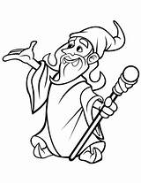 Wizard Coloring Pages Stuff Public Domain Printable Categories sketch template