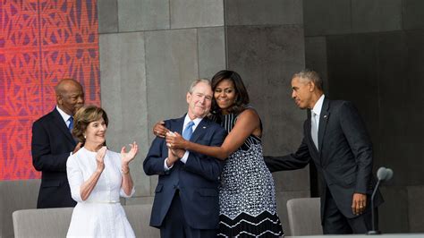 Michelle And George The Embrace Seen Around The World The New York Times