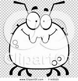 Tick Chubby Smiling Outlined Coloring Clipart Vector Cartoon Cory Thoman sketch template