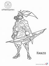 Hanzo Overwatch sketch template