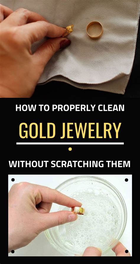 properly clean gold jewelry  scratching  cleaning