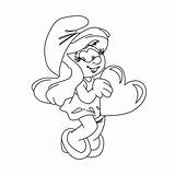 Coloring Pages Smurfette Getdrawings Print sketch template