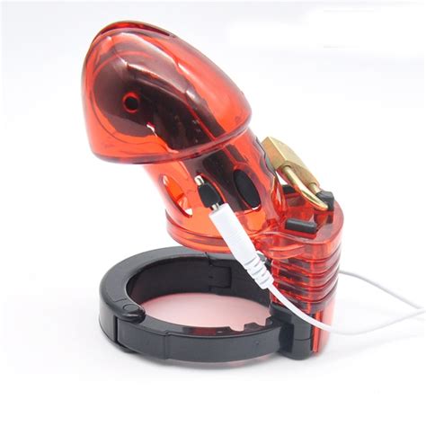 Electric Shock Accessories Plastic Cock Cage Male Chastiy Device