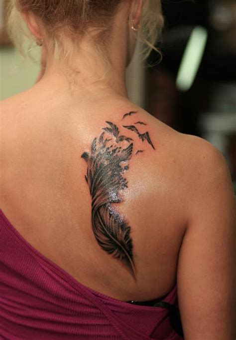 50 Beautiful Feather Tattoo Designs Cuded Feather Tattoos Feather