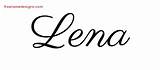 Lena Name Tattoo Lora Lane Designs Classic Names Graphic Printable Freenamedesigns sketch template