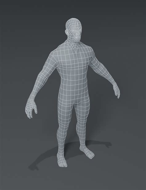 3d Model Male Body Base Mesh 3d Model Vr Ar Low Poly Cgtrader