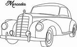 Mercedes Coloring Car Pages Classic Antique Netart Color Print Cars Choose Board Utilising Button sketch template