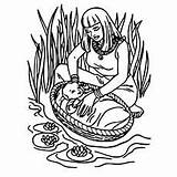 Moses Coloring Pages Baby River Nile Clipart Sea Red Basket Bible Sheets Printables Little Found Children Momjunction Colouring Printable Sheet sketch template