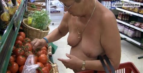 nude mature wife in supermarket video