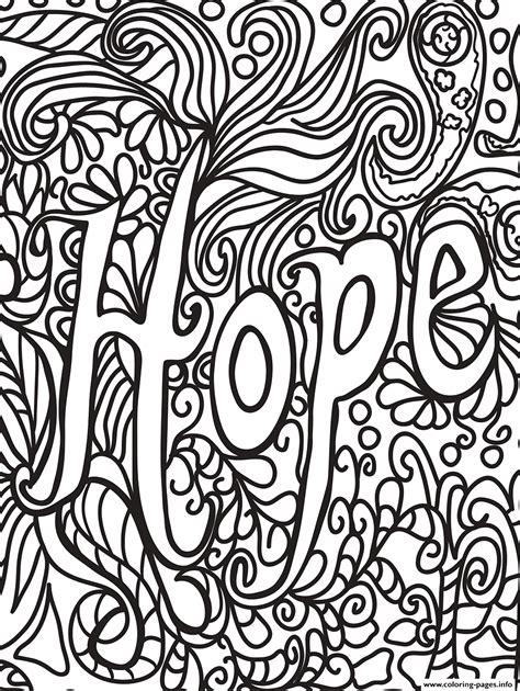 hope coloring page printable