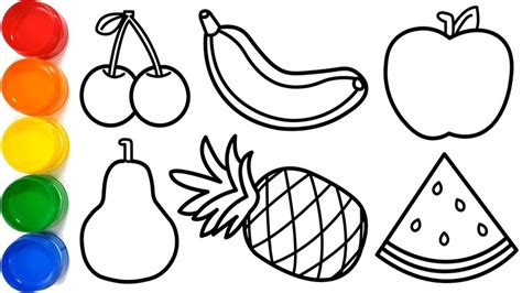 draw fruits easy drawing  painting fruits ks art fruits