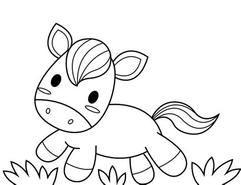 coloring pages  baby horses