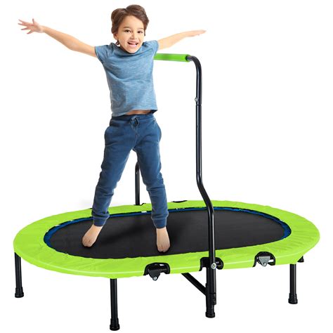 jumper trampoline  hand rail foldable mini parent child trampoline small trampolines indoor