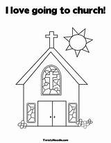 Church Coloring Pages Jesus Sunday School Kids Sheets Going Bible Activity Preschool Printable Color Colouring Twistynoodle Family Crafts House Activities sketch template