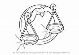Libra Zodiac Draw Sign Step Drawing Signs Tutorials Drawingtutorials101 Tutorial Learn Getdrawings sketch template