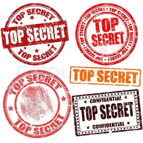 top secret grunge stamp collection  stock vector colourbox