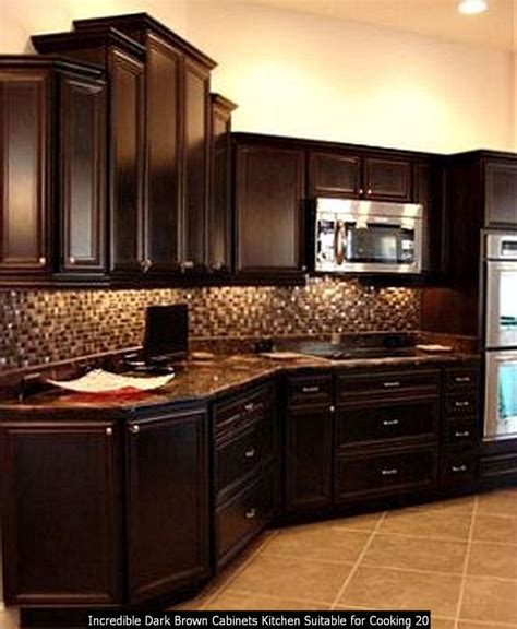 incredible dark brown cabinets kitchen suitable  cooking brown