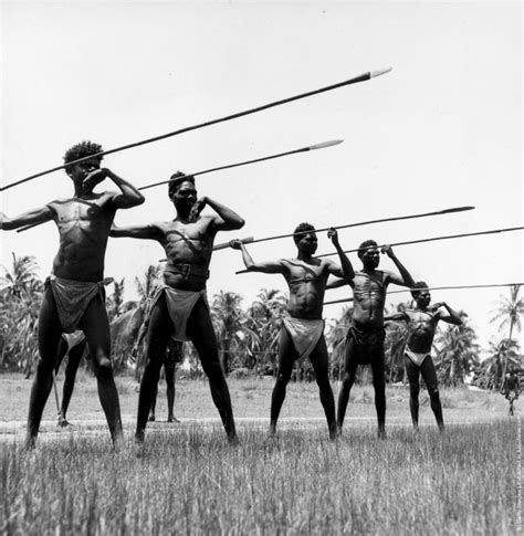 Aboriginal Australians At A Spear Throwing Contest In Arnhem Land In