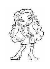 Coloring Bratz Curly Hair Pages sketch template