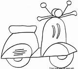Scooter Colouring Coloring Sheets Printable Kids Preschool Pages Print Drawings Worksheet Freekidscoloringpage Scooters Drawing Easy Templates Painting Total Views Color sketch template