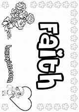 Faith Coloring Pages Kids Name Color Printable Getcolorings Print Getdrawings sketch template
