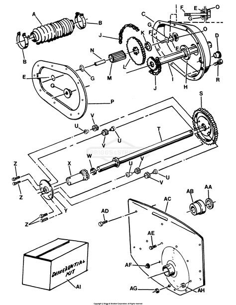 snapper     hp rear engine rider series  parts diagram  differential rh