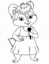Coloring Chipmunks Alvin Pages Eleanor Singing Colouring Chipmunk Kids Brittany Chipettes Print Printable Color Girls Disney Sheets Popular Colorir Para sketch template