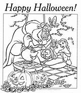 Halloween Coloring Pages Disney Princess Colouring Sheets Printable Belle Barbie Freelargeimages Mickey Mouse Large sketch template