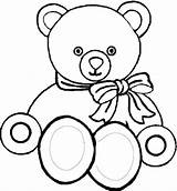 Teddy Bear Coloring Pages Kids Bears Color sketch template