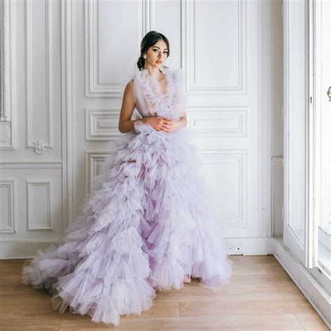 swoon worthy purple wedding dress designs  loving
