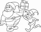 Elf Santa Coloring Pages Printable Shelf Claus Christmas Color Popular sketch template
