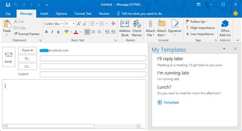 How To Add A Template To My Templates In Outlook Printable Forms Free