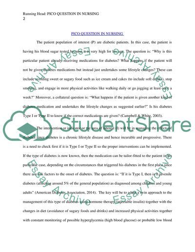 pico question coursework  topics   written essays