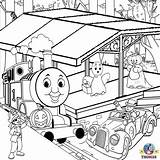 Coloring Pages Truck Halloween Thomas Train Printable Tonka Kids Station Drawing Garbage Toy Tunnel Color Tank Engine Outline Loader Friends sketch template