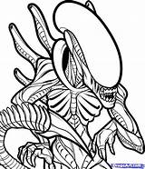 Alien Coloring Pages Xenomorph Predator Drawing Vs Sheets Printable Print Classic Color Colouring Drawings Book Adult Board Aliens Line Kids sketch template