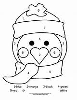 Coloring Winter Color Pages Number Penguin Kids Printable Worksheets Printables Kindergarten Preschool Numbers Write Sheets Cute Colour Learning Fun Print sketch template