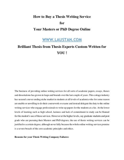 custom thesis writing service  phd masters degress