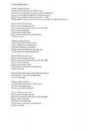 english worksheets lyrics