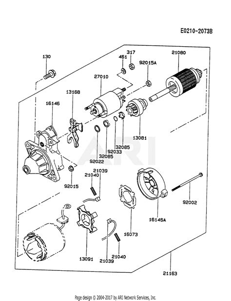 kawasaki fed bs  stroke engine fed parts diagram  starter