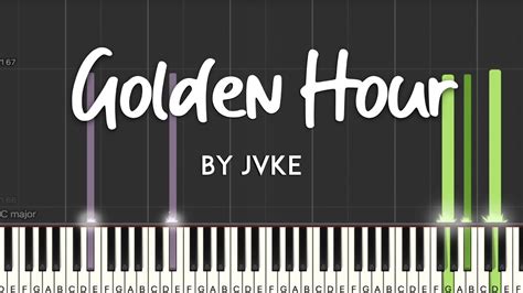 golden hour by jvke synthesia piano tutorial sheet music slower