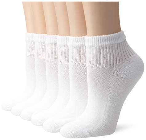 hanes womens cushion cotton ankle socks  pair white sock  shoe size   ebay