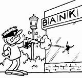 Ladrones Bancos Asaltante Thieves Banca Niños Disfrute Motivo Pretende Compartan sketch template