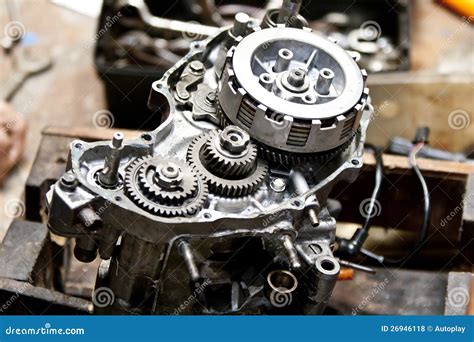 motorcycle engine repair royalty  stock  image