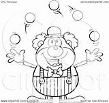 Clown Juggling Clipart Illustration Happy Royalty Vector Toon Hit sketch template