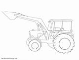 Coloring Pages Tractor Working Kids Printable sketch template