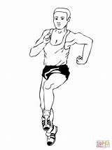 Sprint Runner Coloring Pages Color sketch template