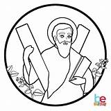 Andrew Saint Apostle Colouring sketch template