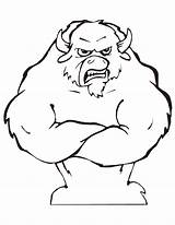 Coloring Bull Pages Cartoon Mean Cliparts Library Clipart Muscles Angry Popular sketch template