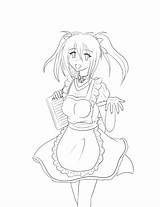 Maid Foxy Sierra Pigtails sketch template
